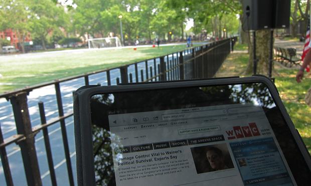 Free wireless internet at East Harlem's Thomas Jefferson Park