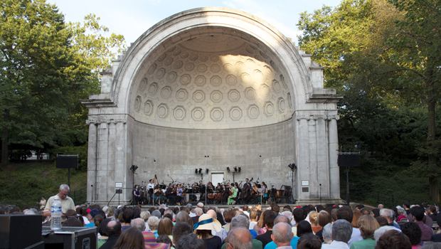 The 107th season of Naumburg Orchestral Concerts from the Naumburg Bandshell in Central Park featured The Knights on July 10, 2012.