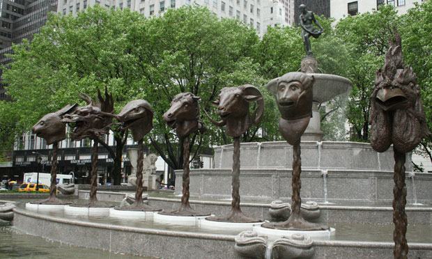 Ai Weiwei's 'Zodiac Heads' at the Plaza Hotel. Ai Weiwei's 'Zodiac Heads' at the Plaza Hotel.