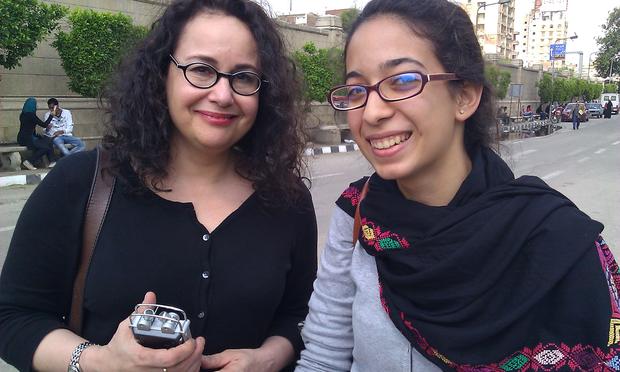 Brooke with Hanan, a 20-year-old Cairo University student.