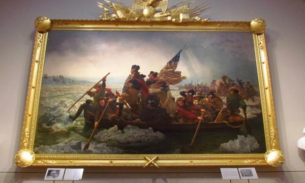 The big showstopper here is undoubtedly Emanuel Leutze's massive 1851 canvas depicting George Washington crossing the Delaware. A total jaw-dropper.