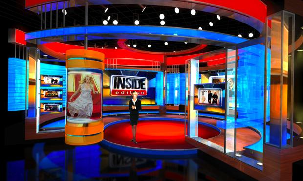 HD-ready set designed by Jim Fenhagen's Production Design Group for ESPN's Sportscenter. Studio 360 Episode 707, HDTV, Bass, Neil Young