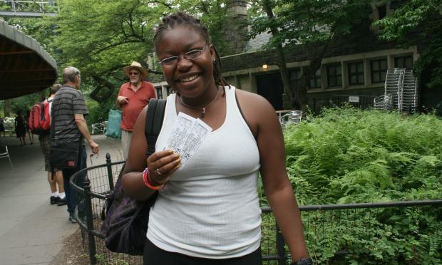 Isake Smith was first in line for tickets. At 22, Smith has been going to Shakespeare in the Park each year for nearly half of her life. Isake Smith was first in line for tickets. At 22, Smith has been going to Shakespeare in the Park each year for nearly half of her life.