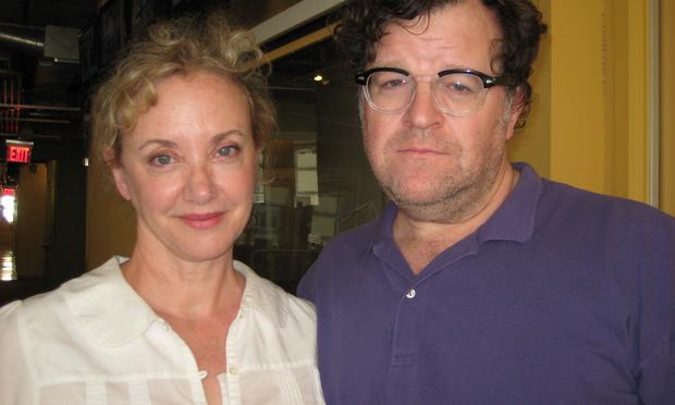 Actress J. Smith-Cameron and writer-director Kenneth Lonergan in the WNYC studios
