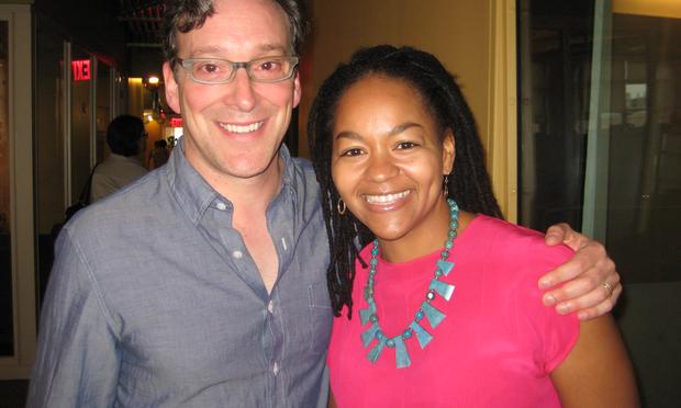 Jeremy Shamos and Crystal A Dickinson in the WNYC studios