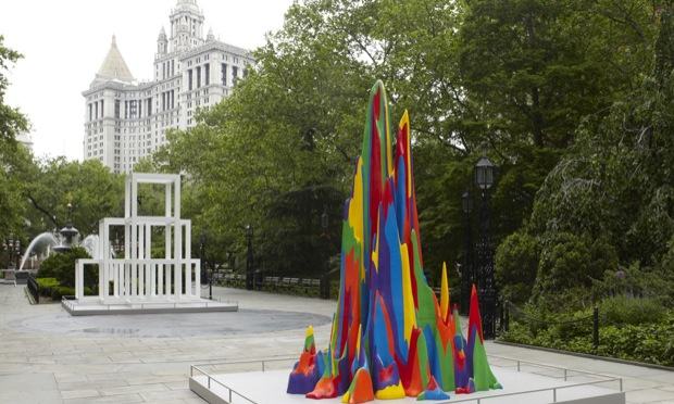 The work of geometric-conceptual maniac Sol Lewitt will grace City Hall Park, in downtown Manhattan, including the fiberglass sculpture from 2005 called 'Splotch.' The work of geometric-conceptual maniac Sol Lewitt will grace City Hall Park, in downtown Manhattan, including the fiberglass sculpture from 2005 called 'Splotch.'