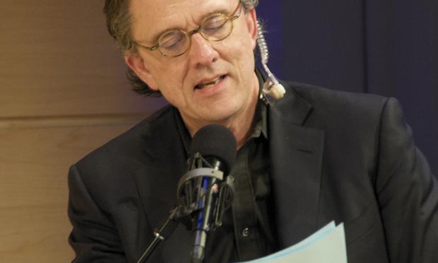 Kurt Andersen in WNYC's Jerome L. Greene Performance Space Kurt Andersen, Greene Space monologue