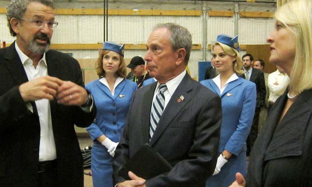 Mayor Bloomberg toured the set of Pan Am, one of eight new TV series being filmed in New York City in 2011