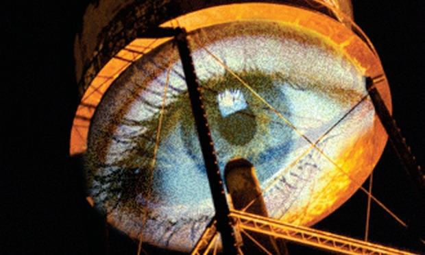 An eye will look out from underneath a water tower on Saturday in a projection by Marcos Zotes Lopez. An eye will look out from underneath a water tower on Saturday in a projection by Marcos Zotes Lopez.