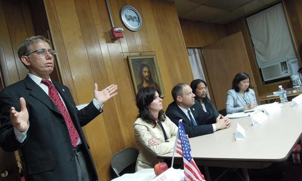 From left to right: Dr. Robert Mittman, Councilwoman Elizabeth Crowley, Assemblyman Rory Lancman, Evergreen Chou and Assemblywoman Grace Meng