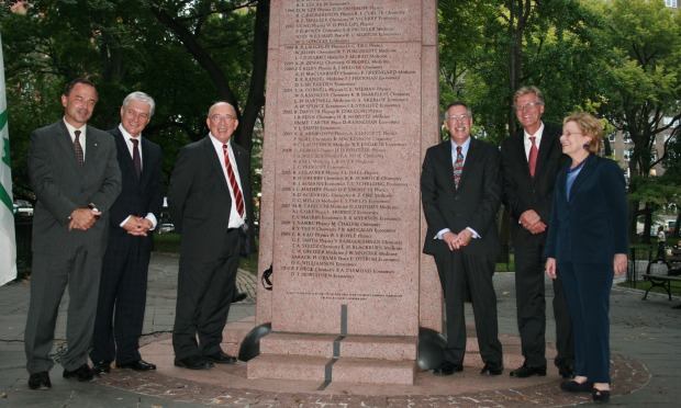 American winners of the 2010 Nobel Prize pose next to their names, recently inscribed on the city's Nobel Monument American winners of the 2010 Nobel Prize pose next to their names, recently inscribed on the city's Nobel Monument