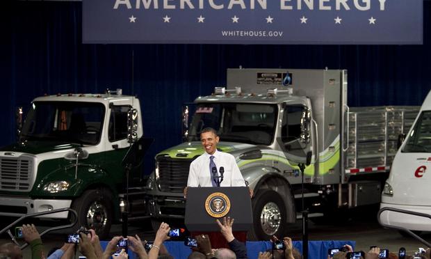 President Obama at Daimler Trucks in Mt. Holly, North Carolina, in March, 2012