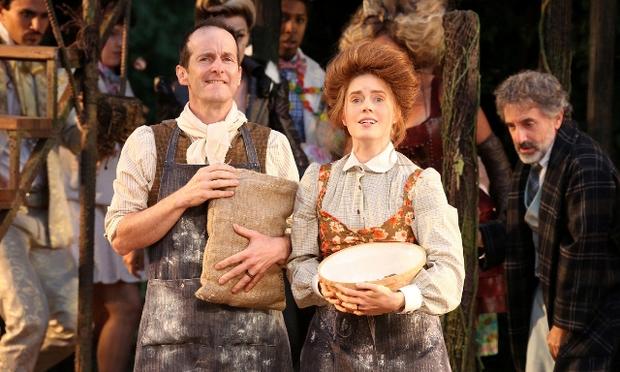 Denis O'Hare and Amy Adams in the Shakespeare in the Park production of 'Into the Woods,' part of The Public Theater's 50th Anniversary season at The Delacorte, July 24 - September 1.