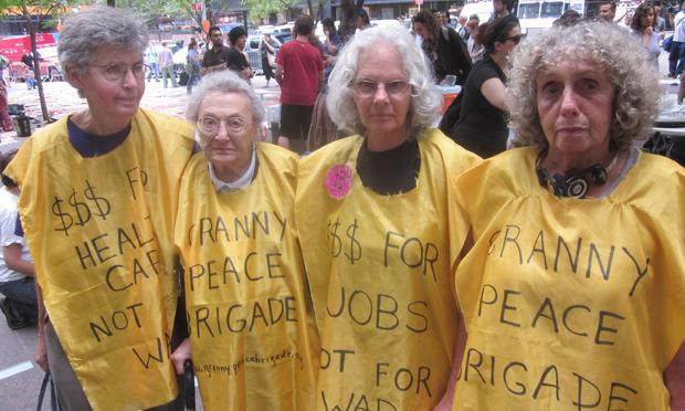 Members of the Granny Peace Brigade