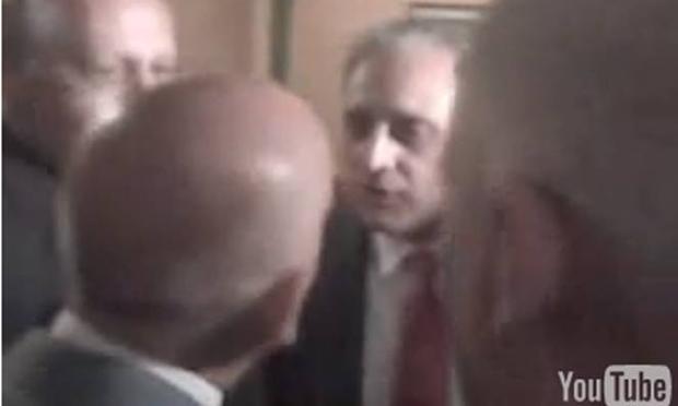 screenshot of video of confrontation between carl paladino and fred dicker