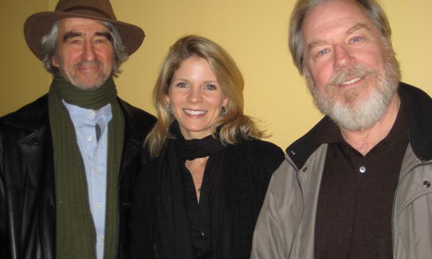 Sam Waterston, Kelli O'Hara and Michael McKean at the WNYC studios