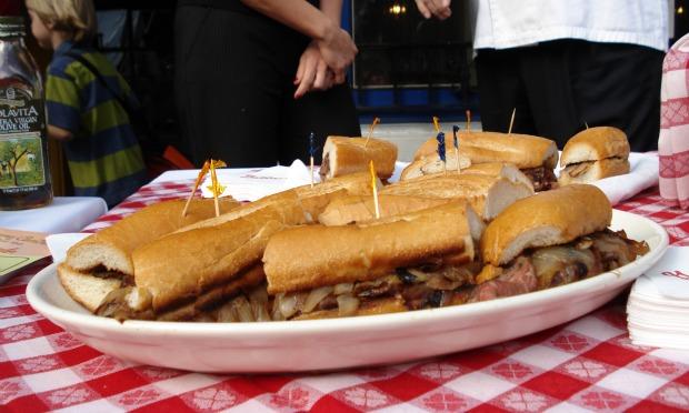Gallagher's famous steak sandwiches, being offered at the Taste of Times Square this year Gallagher's famous steak sandwiches, being offered at the Taste of Times Square this year
