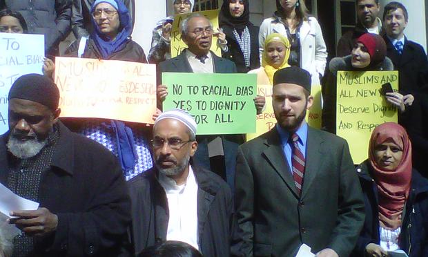 The NYPD's screening of 'The Third Jihad' brought Muslim groups and elected officials to the steps of City Hall