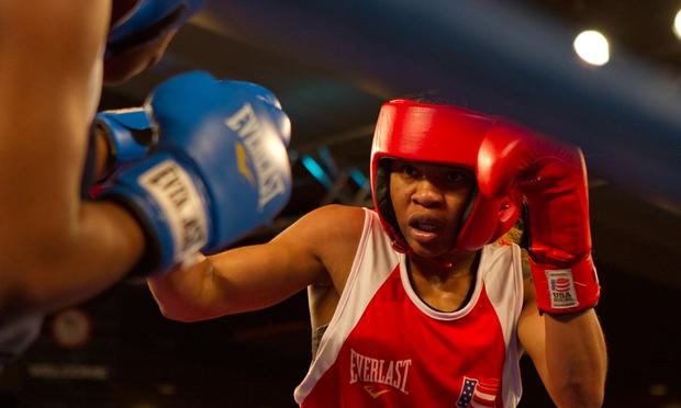 Tyrieshia Douglas says she's 'a freak for pain.' She won this bout against Latonya King on the first night of the Olympic Team Trials.