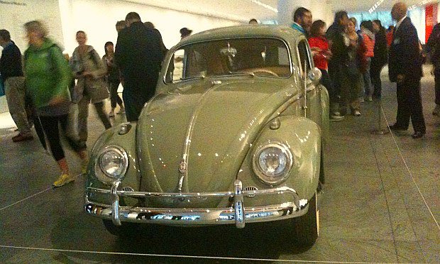 A VW beetle in the main lobby at MoMA. A VW beetle in the main lobby at MoMA.