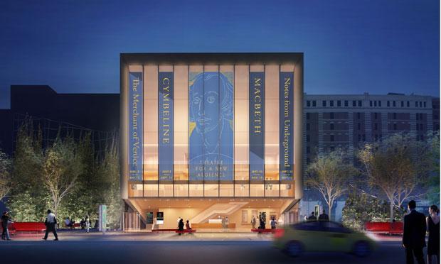 The architectural rendering for BAM's Theatre for a New Audience. The architectural rendering for BAM's Theatre for a New Audience.