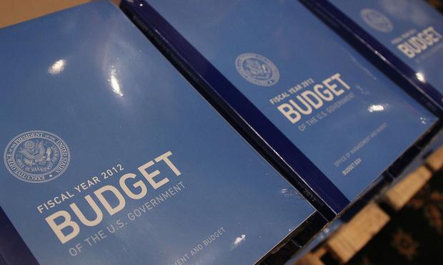 Copies of the administrations 2012 Budget proposal at the Senate Budget Committee on February14, 2011 in Washington, DC.