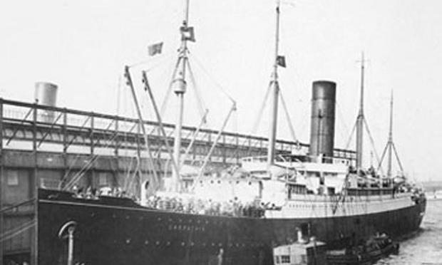 The Carpathia docked at Pier 59 to let off passengers it rescued from the Titanic in April 1912. The Carpathia docked at Pier 59 to let off passengers it rescued from the Titanic in April 1912.
