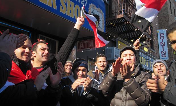 Celebrations in Little Egypt in Astoria, Queens following former president Mubarak's resignation Celebrations in Little Egypt in Astoria, Queens following former president Mubarak's resignation