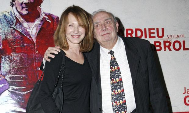 French actress Nathalie Baye poses with French director Claude Chabrol after a party to celebrate Chabrol's 50 year-long career, on February 19, 2009, in Paris.