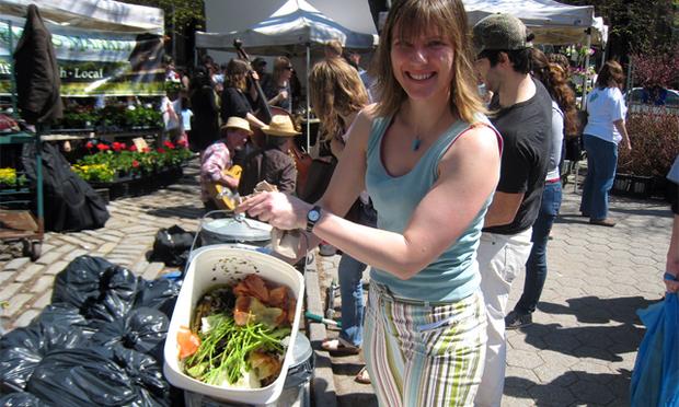 A week\'s worth of food scraps dumped into a bin in Fort Greene. compost1.jpg