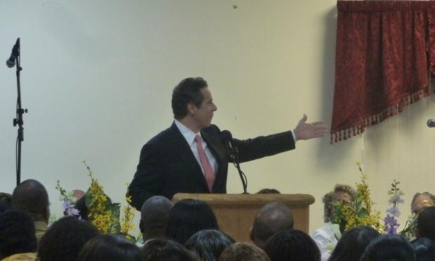 Andrew Cuomo at a church in Brooklyn, on Sunday, October 3, 2010.