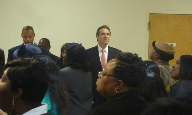 Andrew Cuomo at a church in Brooklyn.