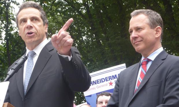 Andrew Cuomo endorsed Eric Schneiderman, after the Democratic primary.