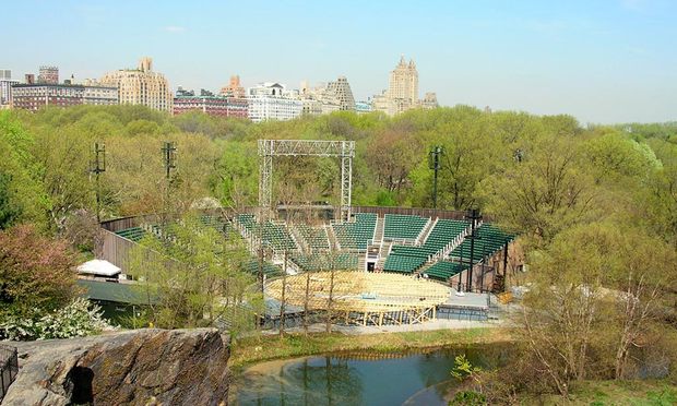 Delacorte Theater in Central Park, where Shakepeare in the Park plays in the summer Delacorte Theater in Central Park, where Shakepeare in the Park plays in the summer