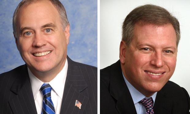 Comptroller Thomas DiNapoli and candidate Harry Wilson Comptroller Thomas DiNapoli and candidate Harry Wilson