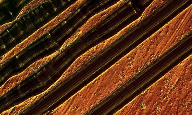 The vinyl grooves of the Beatles's 'Eleanor Rigby' The vinyl grooves of the Beatles's