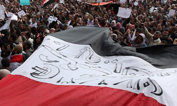 Egyptians protesting