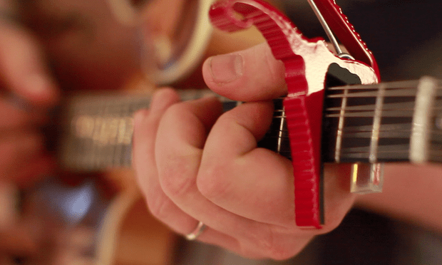 A Trampled by Turtles mandolin capo in the Soundcheck studio