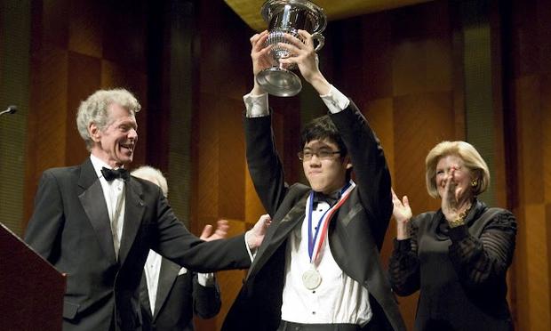 Van Cliburn with Haochen Zhang, the gold medalist at the 2009 Van Cliburn Competition Van Cliburn with Haochen Zhang, the gold medalist at the 2009 Van Cliburn Competition