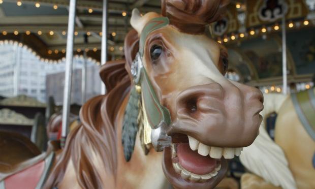 The horses are nameless -- for now. Walentas is leaving the option to sponsor or name horses with donations to the non-profit fund that will run and regulate the carousel. The horses are nameless -- for now. Walentas is leaving the option to sponsor or name horses with donations to the non-profit fund that will run and regulate the carousel.