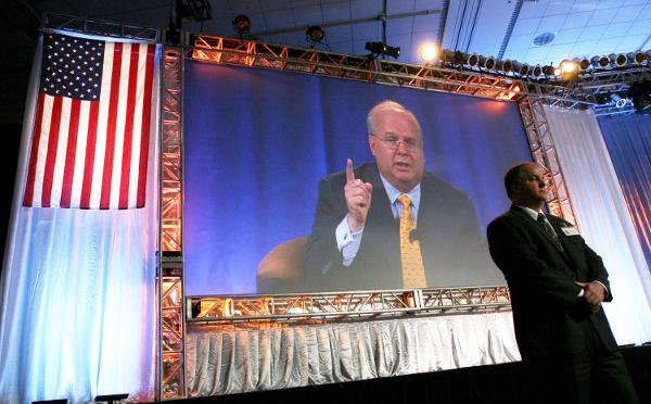 Former Bush advisor Karl Rove, seen here at a conference in 2008, is behind American Crossroads, one of the many outside groups spending large sums of money in this year's elections.