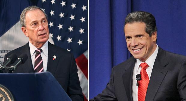 Mayor Michael Bloomberg (L) and Governor Andrew Cuomo (R) Mayor Michael Bloomberg (L) and Governor Andrew Cuomo (R)