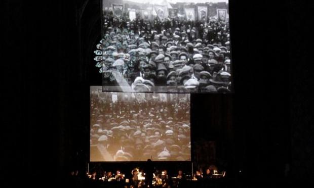The Miners' Hymns: A film by Bill Morrison with live soundtrack by Johann Johannsson Durham Cathedral, (UK) July 15, 2010.