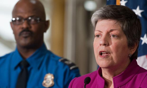 U.S. Secretary of US Homeland Security Janet Napolitano during a press conference November 15, 2010 at Ronald Reagan National Airport in Washington, DC. U.S. Secretary of US Homeland Security Janet Napolitano during a press conference November 15, 2010 at Ronald Reagan National Airport in Washington, DC.