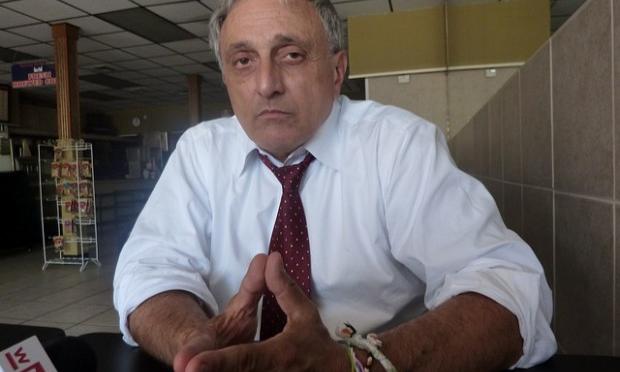 He's not kissing rings. Paladino says he's campaigning against the 'politicla ruling class.'