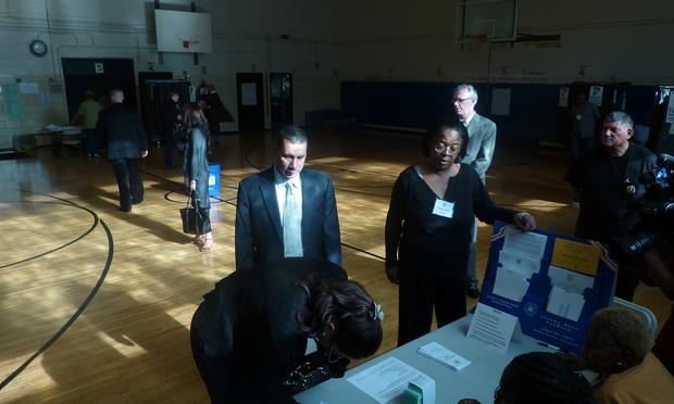 Governor Paterson voting in Harlem in 2009