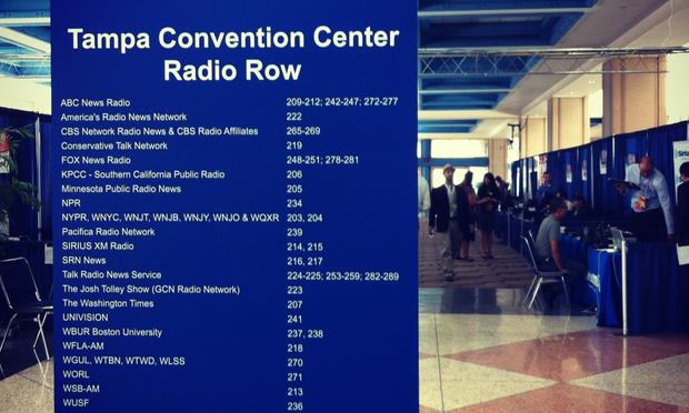 Radio Row at the Republican National Convention in Tampa