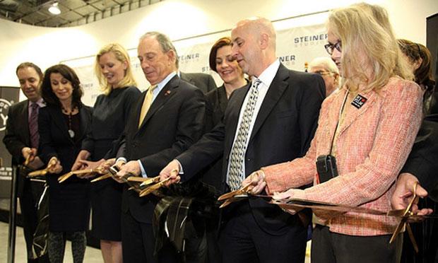 Mayor Bloomberg and others cut the 'ribbon' at the new soundstages. Mayor Bloomberg and others cut the 'ribbon' at the new soundstages.
