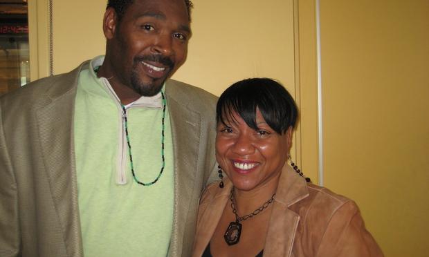 Rodney King and Cynthia Kelley in the WNYC studios