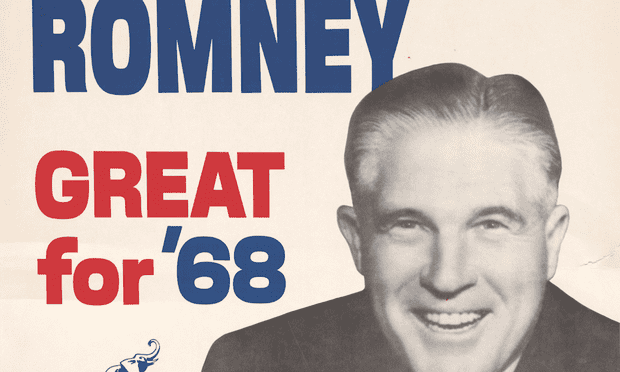 1968 George Romney Republican Nomination Poster